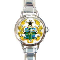 National Seal Of Ghana Round Italian Charm Watch by abbeyz71
