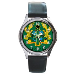 National Seal Of Ghana Round Metal Watch by abbeyz71