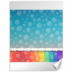 Rainbow Background Border Colorful Canvas 36  X 48   by Amaryn4rt