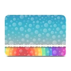 Rainbow Background Border Colorful Plate Mats