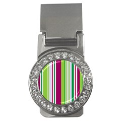 Beautiful Multi Colored Bright Stripes Pattern Wallpaper Background Money Clips (cz)  by Amaryn4rt