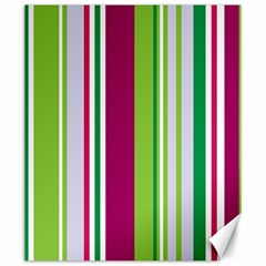 Beautiful Multi Colored Bright Stripes Pattern Wallpaper Background Canvas 20  X 24   by Amaryn4rt