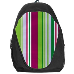 Beautiful Multi Colored Bright Stripes Pattern Wallpaper Background Backpack Bag by Amaryn4rt
