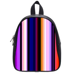 Fun Striped Background Design Pattern School Bags (small) 