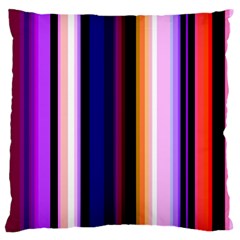 Fun Striped Background Design Pattern Large Flano Cushion Case (two Sides) by Amaryn4rt