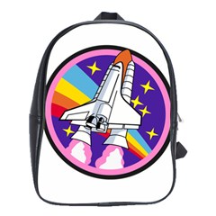 Badge Patch Pink Rainbow Rocket School Bags(large)  by Amaryn4rt