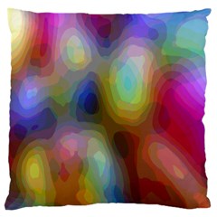 A Mix Of Colors In An Abstract Blend For A Background Large Cushion Case (two Sides) by Amaryn4rt