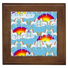 Rainbow pony  Framed Tiles