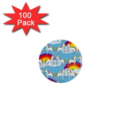 Rainbow pony  1  Mini Buttons (100 pack) 