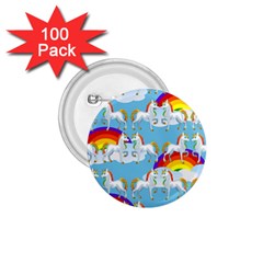 Rainbow pony  1.75  Buttons (100 pack) 