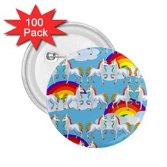 Rainbow pony  2.25  Buttons (100 pack) 