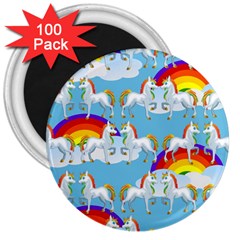 Rainbow pony  3  Magnets (100 pack)