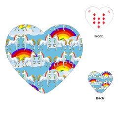 Rainbow pony  Playing Cards (Heart) 