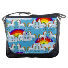 Rainbow pony  Messenger Bags