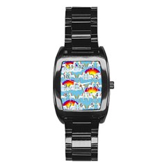 Rainbow pony  Stainless Steel Barrel Watch