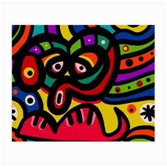 A Seamless Crazy Face Doodle Pattern Small Glasses Cloth