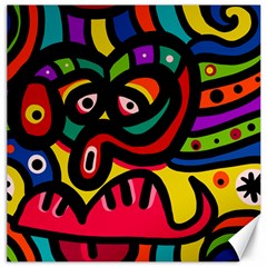 A Seamless Crazy Face Doodle Pattern Canvas 20  x 20  