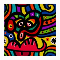 A Seamless Crazy Face Doodle Pattern Medium Glasses Cloth