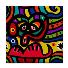 A Seamless Crazy Face Doodle Pattern Face Towel