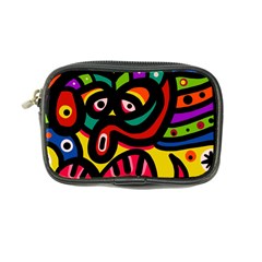 A Seamless Crazy Face Doodle Pattern Coin Purse