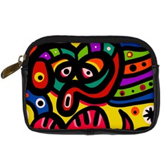 A Seamless Crazy Face Doodle Pattern Digital Camera Cases