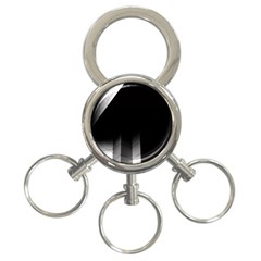 Wall White Black Abstract 3-ring Key Chains by Amaryn4rt