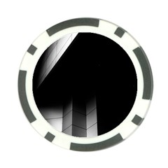 Wall White Black Abstract Poker Chip Card Guard by Amaryn4rt