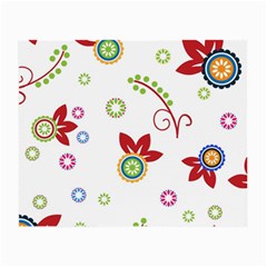 Colorful Floral Wallpaper Background Pattern Small Glasses Cloth by Amaryn4rt