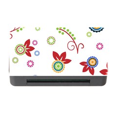 Colorful Floral Wallpaper Background Pattern Memory Card Reader With Cf by Amaryn4rt