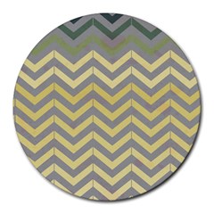 Abstract Vintage Lines Round Mousepads