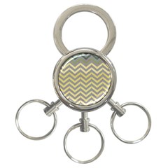 Abstract Vintage Lines 3-Ring Key Chains