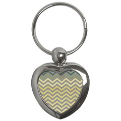 Abstract Vintage Lines Key Chains (Heart) 