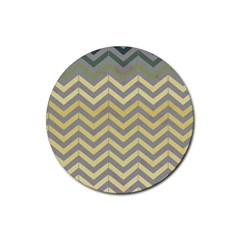 Abstract Vintage Lines Rubber Coaster (Round) 