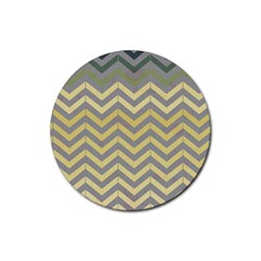 Abstract Vintage Lines Rubber Round Coaster (4 pack) 