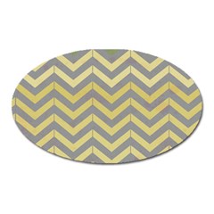 Abstract Vintage Lines Oval Magnet