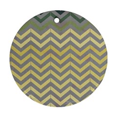Abstract Vintage Lines Round Ornament (Two Sides)