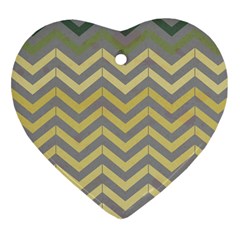 Abstract Vintage Lines Heart Ornament (Two Sides)