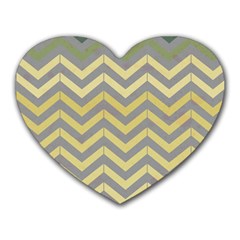 Abstract Vintage Lines Heart Mousepads