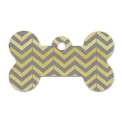 Abstract Vintage Lines Dog Tag Bone (Two Sides)