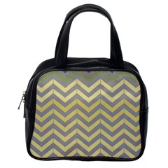 Abstract Vintage Lines Classic Handbags (One Side)