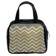 Abstract Vintage Lines Classic Handbags (2 Sides)