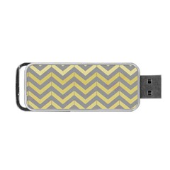 Abstract Vintage Lines Portable Usb Flash (two Sides) by Amaryn4rt