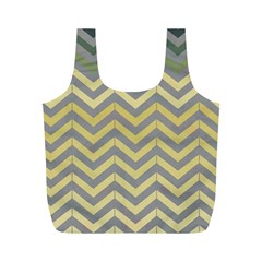 Abstract Vintage Lines Full Print Recycle Bags (M) 