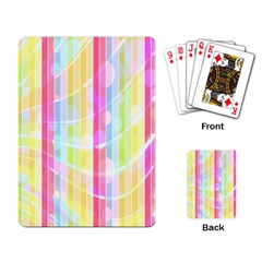 Colorful Abstract Stripes Circles And Waves Wallpaper Background Playing Card by Amaryn4rt