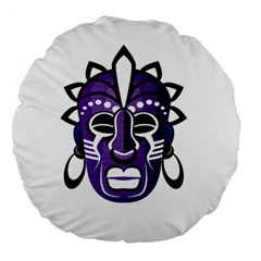 Mask Large 18  Premium Flano Round Cushions by Valentinaart