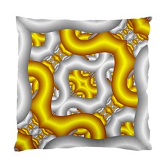 Fractal Background With Golden And Silver Pipes Standard Cushion Case (one Side)