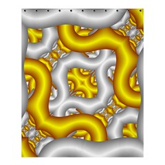 Fractal Background With Golden And Silver Pipes Shower Curtain 60  X 72  (medium)  by Amaryn4rt