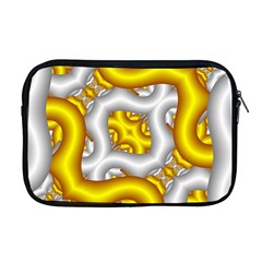 Fractal Background With Golden And Silver Pipes Apple Macbook Pro 17  Zipper Case by Amaryn4rt