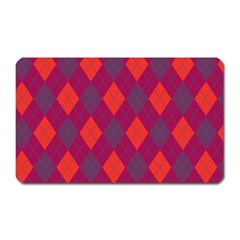 Plaid Pattern Magnet (rectangular)