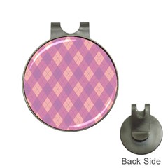 Plaid Pattern Hat Clips With Golf Markers